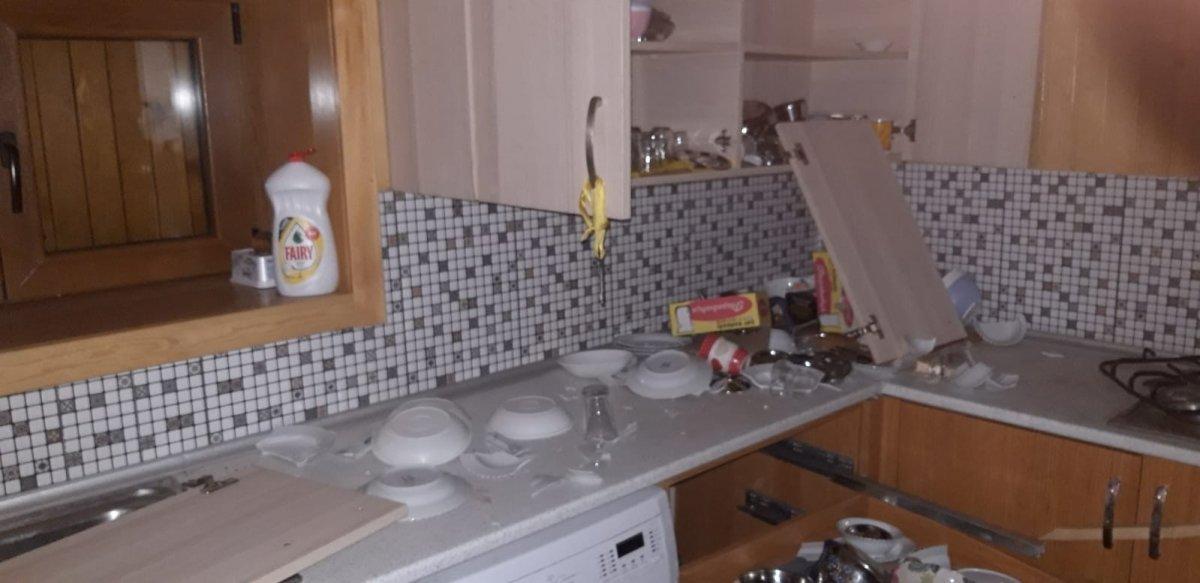 Rize’de, aç kalan ayılar yayla evinin altını üstüne getirdi