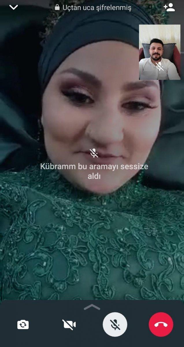 Vize alamayan Sivaslı damat, düğününe online katıldı