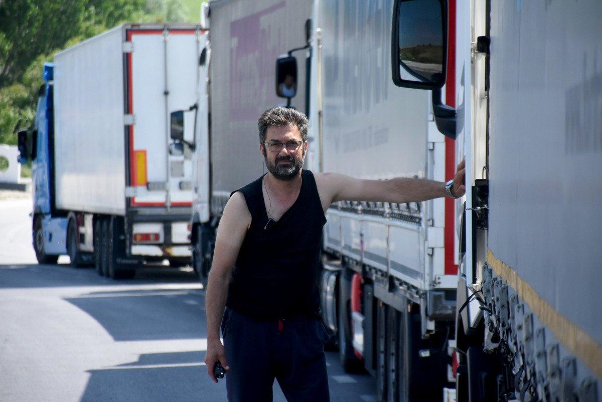 Hamzabeyli Sınır Kapısı'nda tır kuyruğu 1 haftadır sürüyor