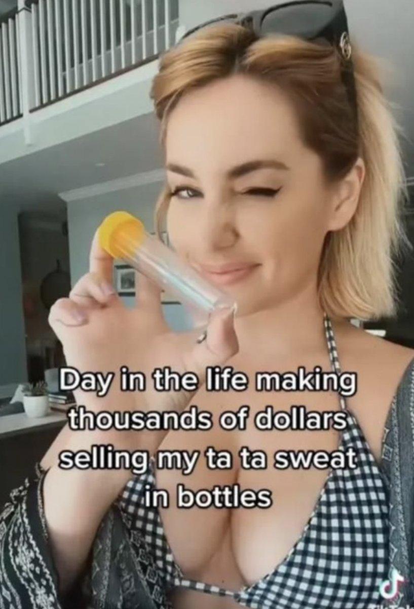 Gazını çıkarıp satan kadın şimdi de göğüs terinden para kazanmaya başladı