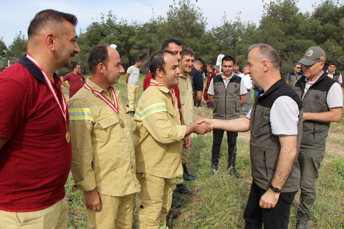 Amasya'daki yangın söndürme ekipleri kıyasıya yarıştı