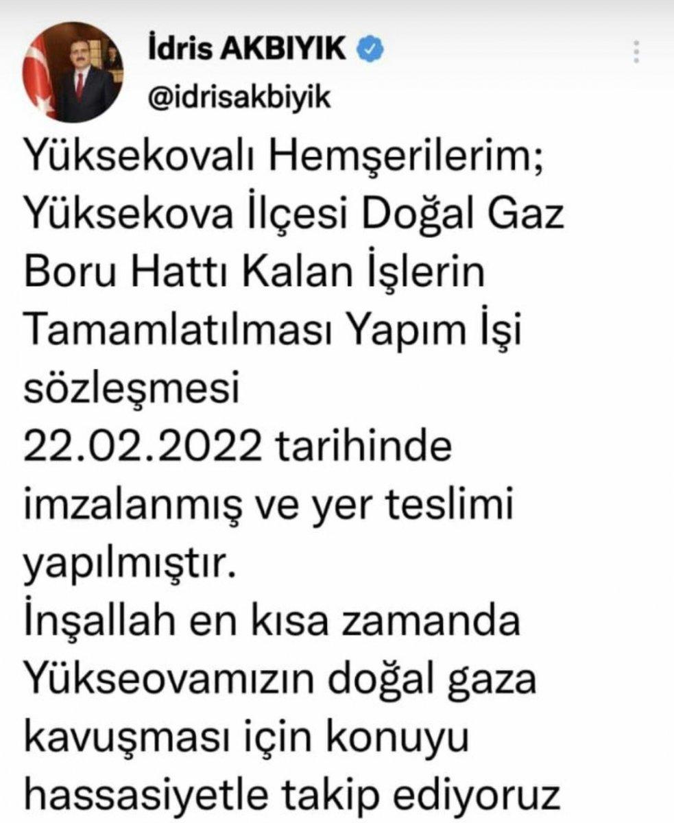 Yüksekova'ya doğalgaz geliyor
