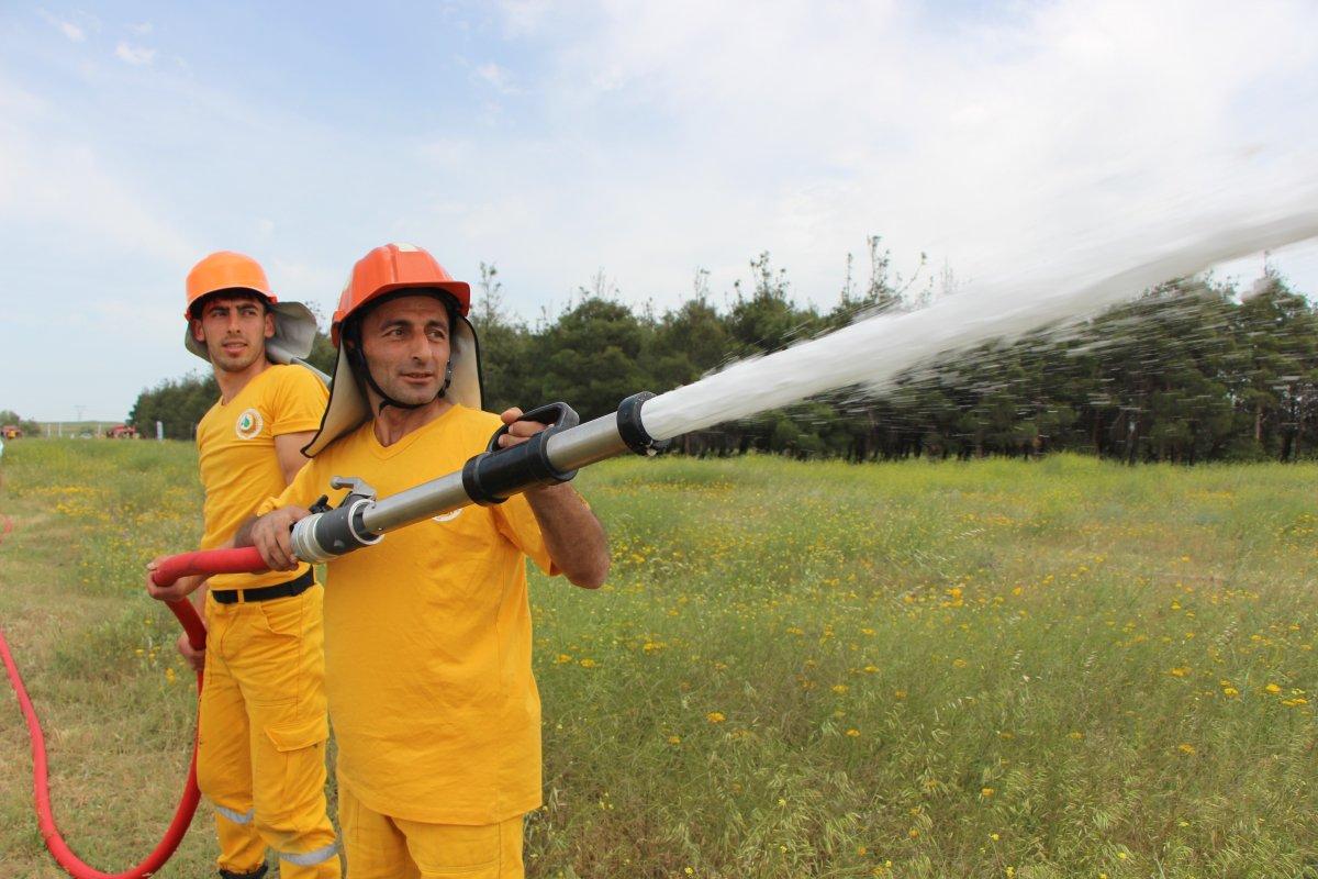 Amasya'daki yangın söndürme ekipleri kıyasıya yarıştı