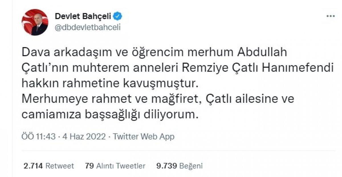 Abdullah Çatlı’nın annesi Remziye Çatlı son yolculuğuna uğurlandı