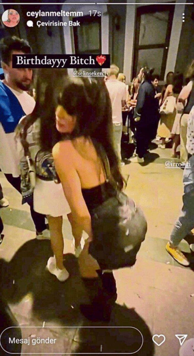 Selin Şekerci sokakta eğlendi