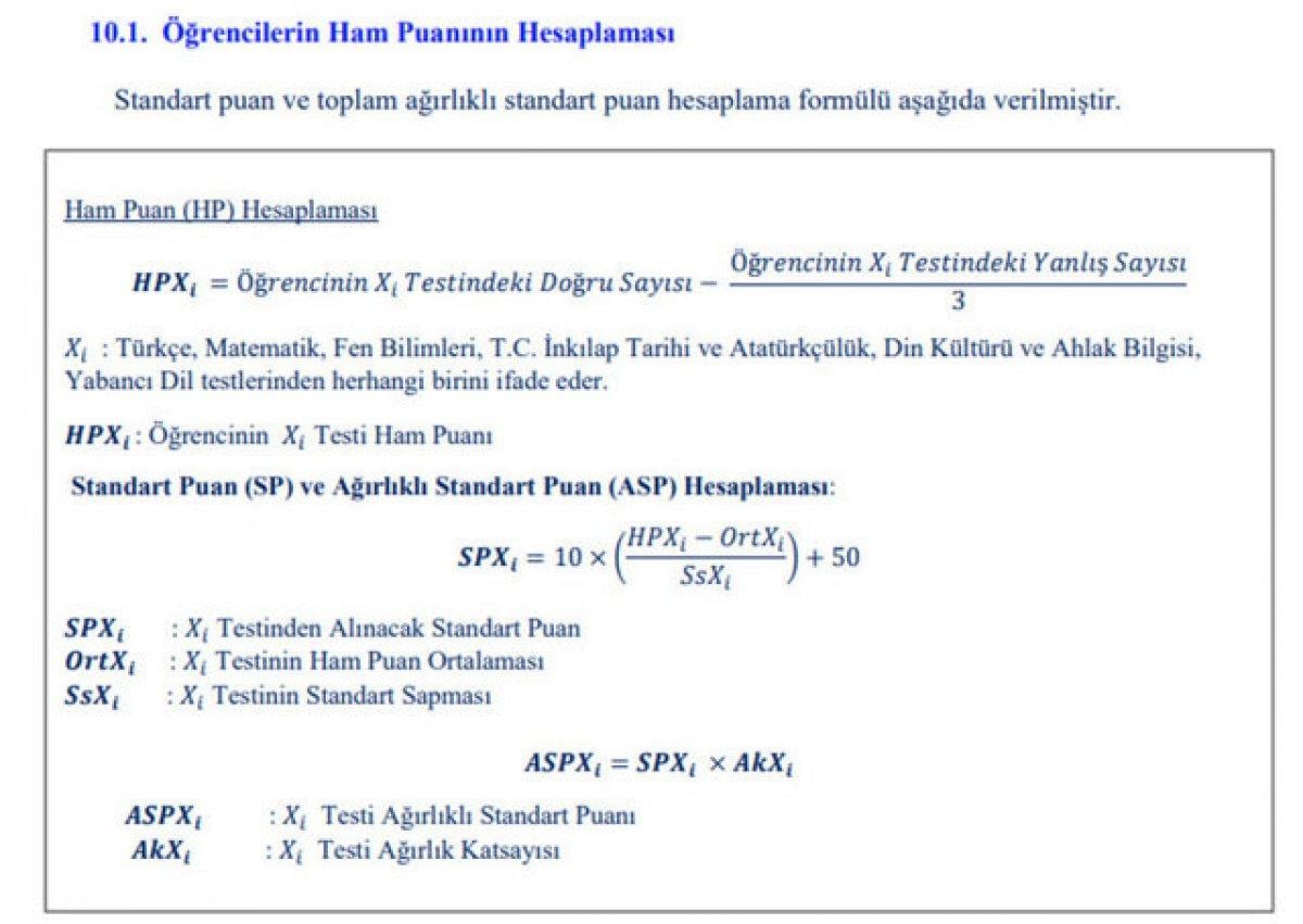 LGS puan hesaplama 2022: LGS sözel ve sayısal puan hesaplama nasıl yapılır?