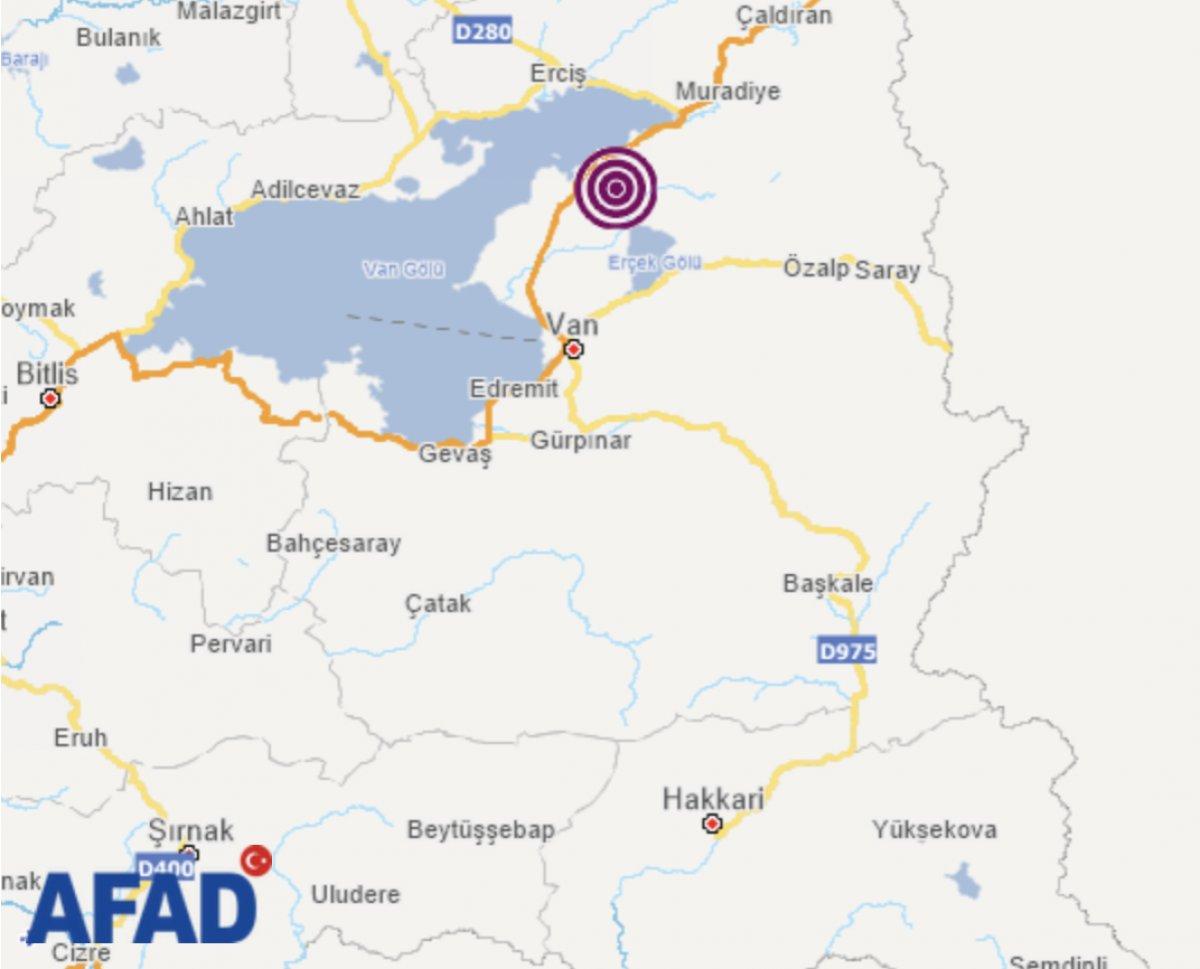 Van'da 4.2 büyüklüğünde deprem