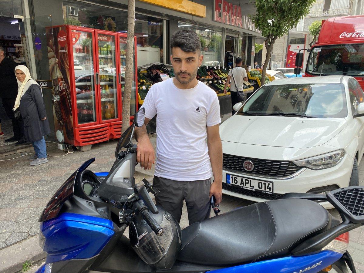 Zeytinburnu'ndaki taksici, motosikletliyi ezmeye çalıştı