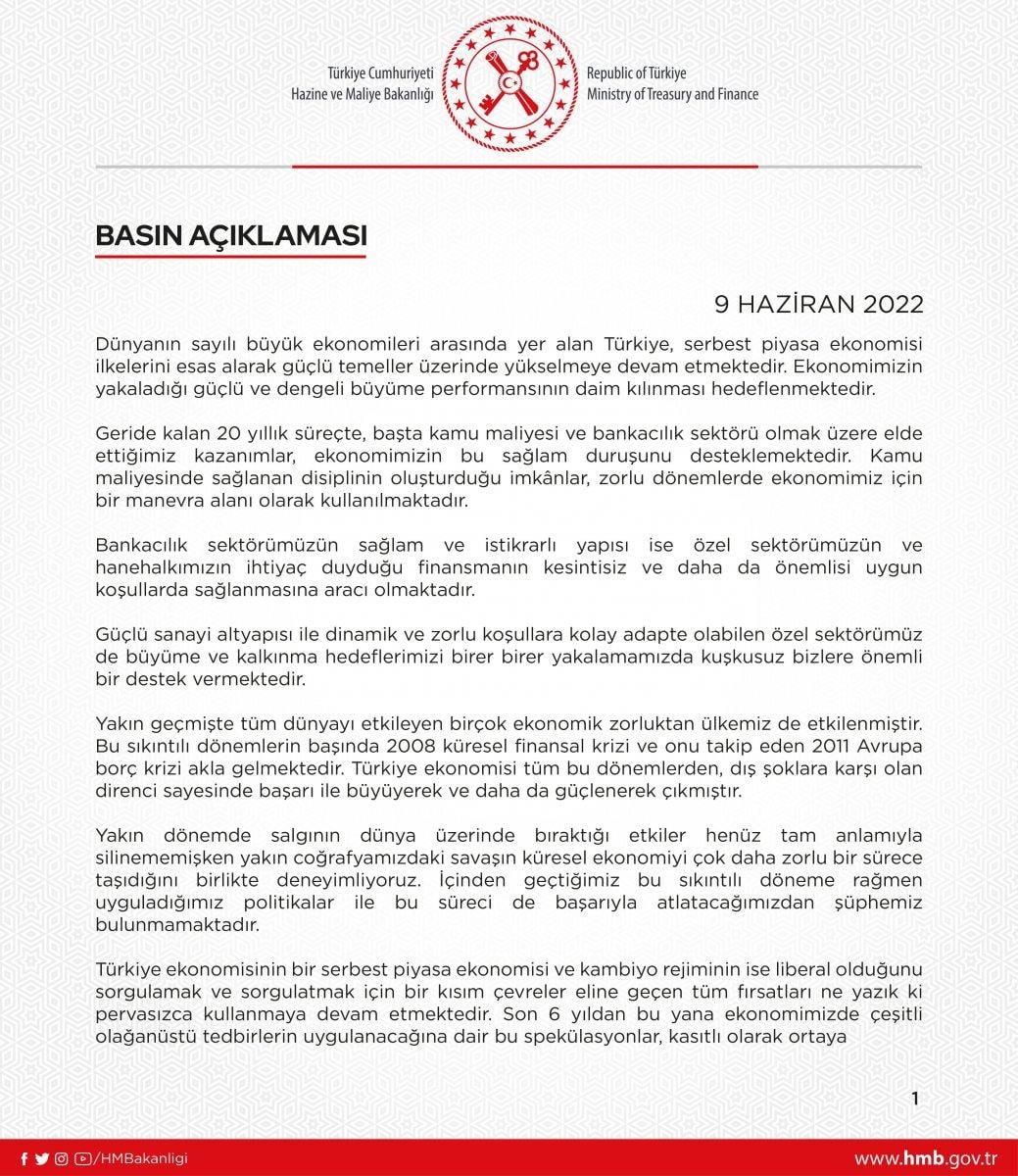 Maliye Bakanlığı: Yeni adımlar kamuoyu ile paylaşılacak