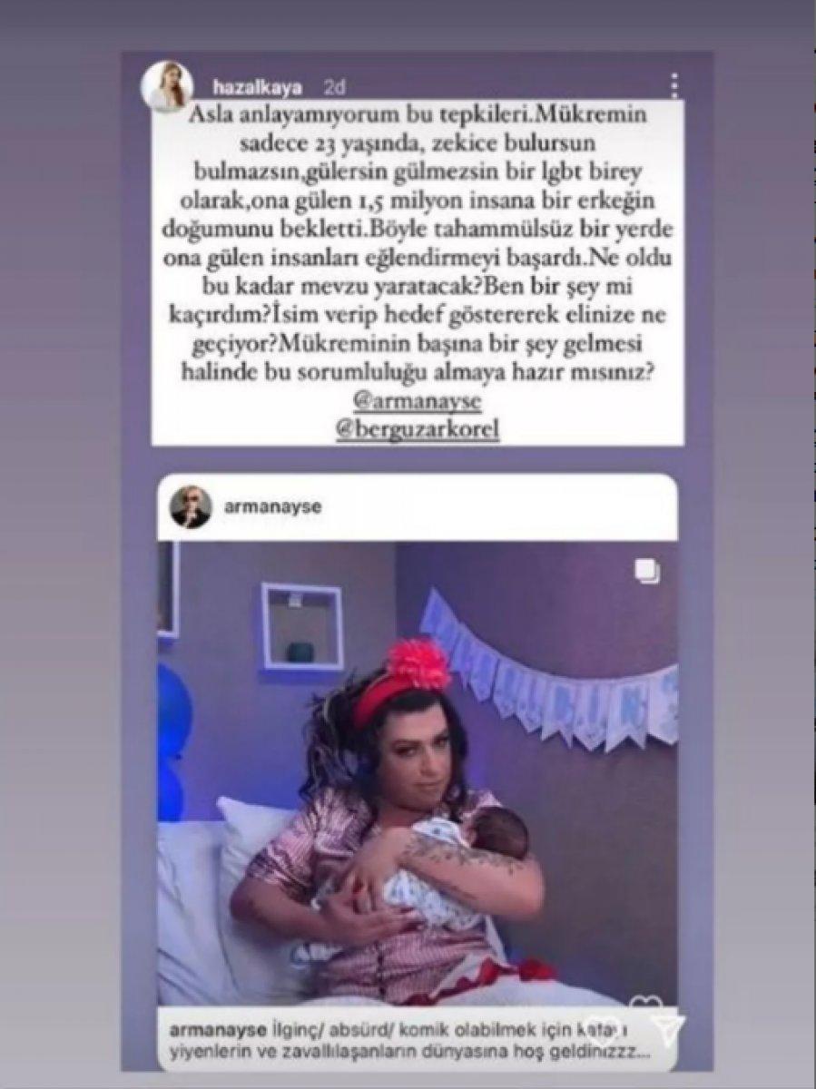 Hazal Kaya, Mükremin Gezgin'e sahip çıktı