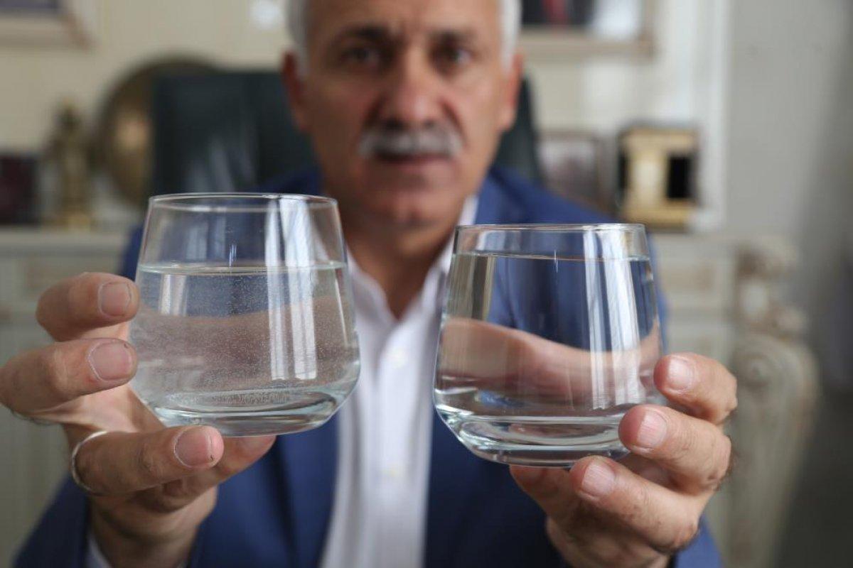 Gümüşhane'de musluklardan akan çamurlu su vatandaşları canından bezdirdi