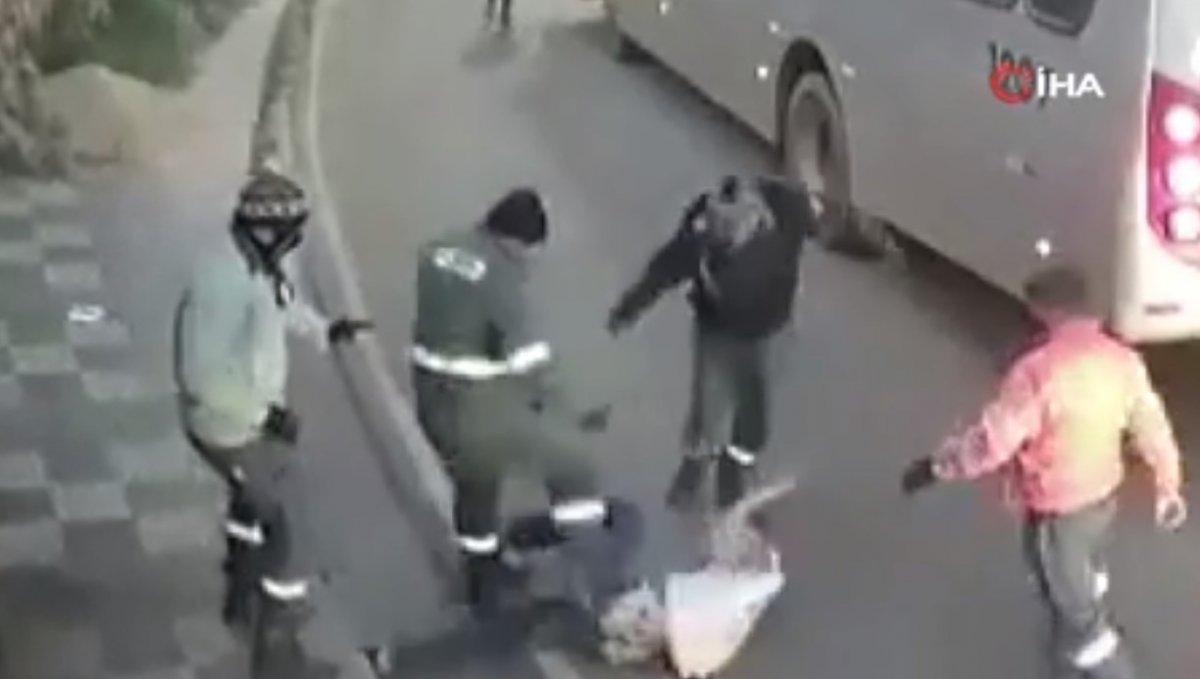 Brezilya’da kadını tartaklayan gaspçıya dayak