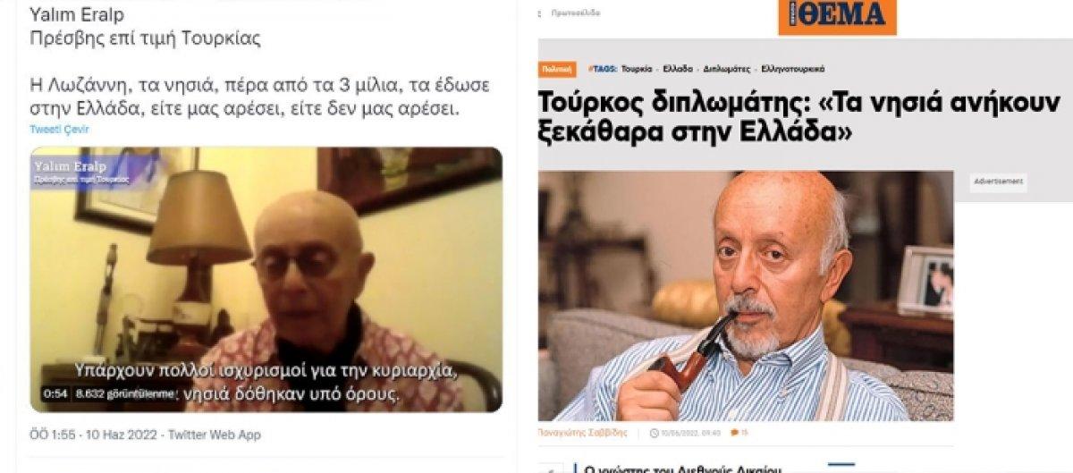 CHP'li emekli büyükelçi Yalım Eralp Yunanistan'ı savundu