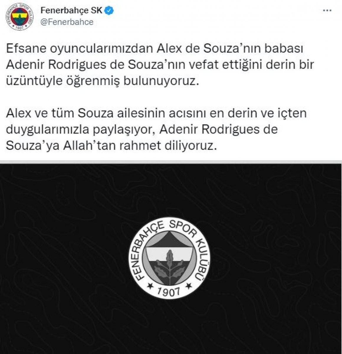 Alex de Souza'nın acı günü: Babasını kaybetti