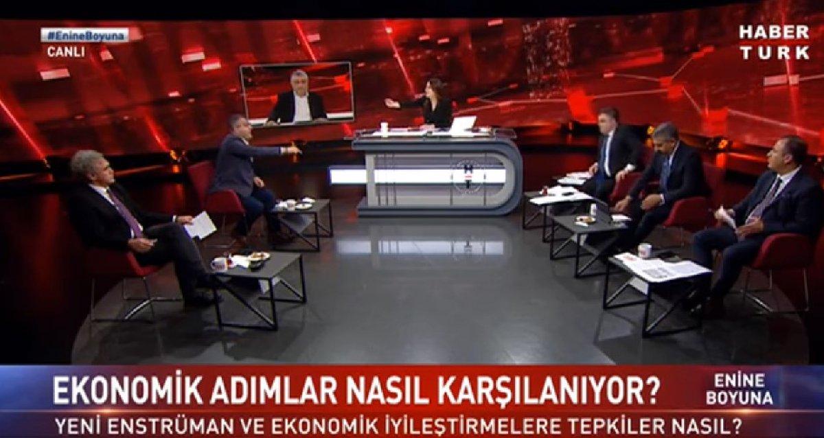 Habertürk'te konukları susturamayan moderatör, seslerini kıstırdı