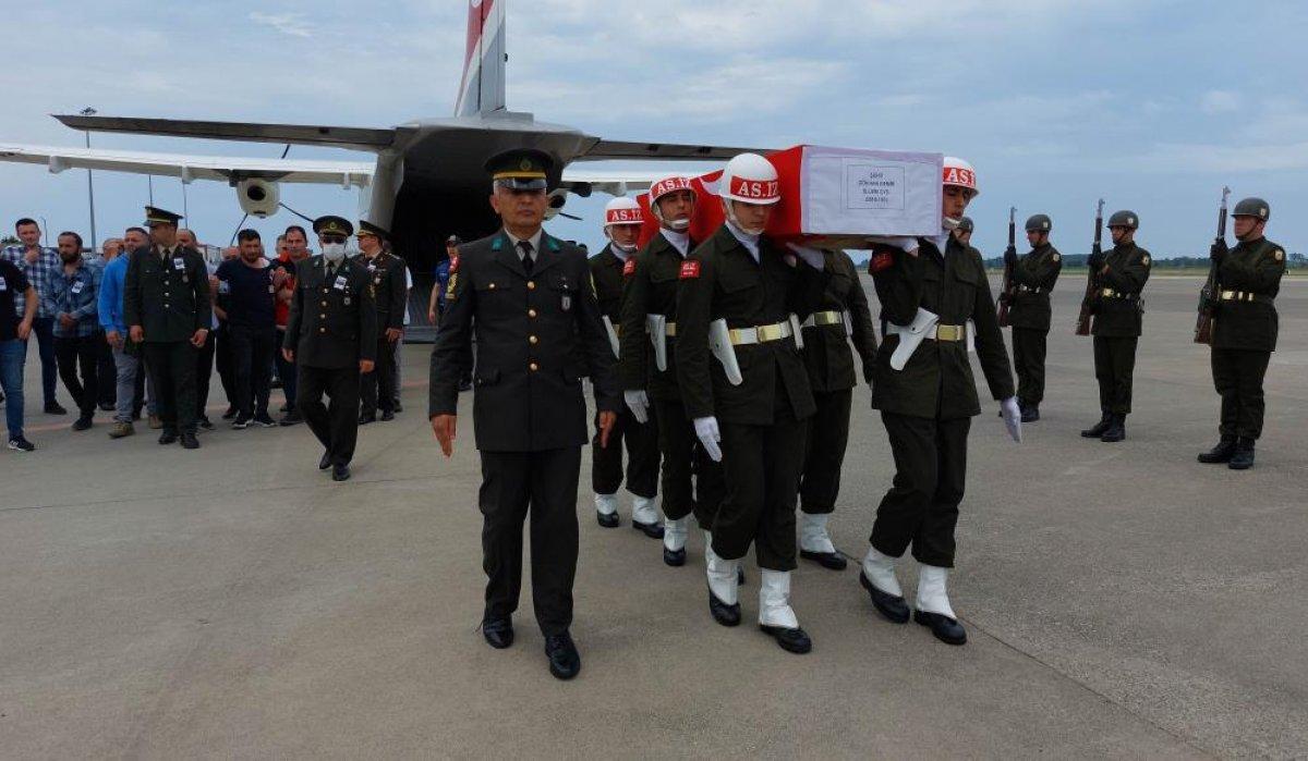 Ordulu şehidin cenazesi Samsun'da gözyaşlarıyla karşılandı