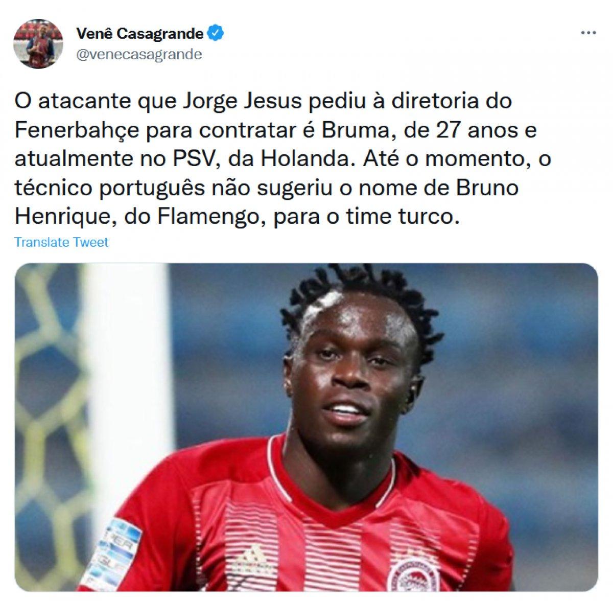 Fenerbahçe, Bruma için devrede