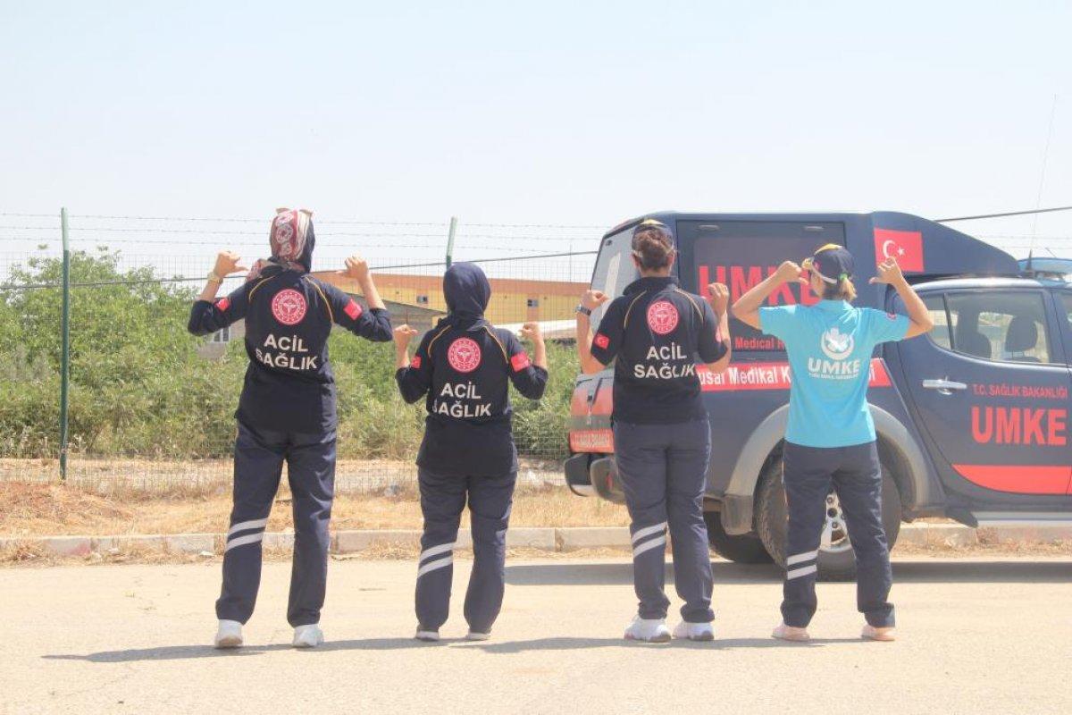 Gaziantep'te ambulans şoförlerinin eğitim görüntüleri