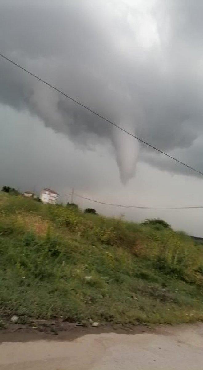 Amasya’da çıkan hortum kamerada