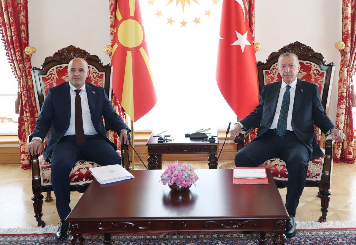 Cumhurbaşkanı Erdoğan, Kuzey Makedonya Başbakanı ile görüştü