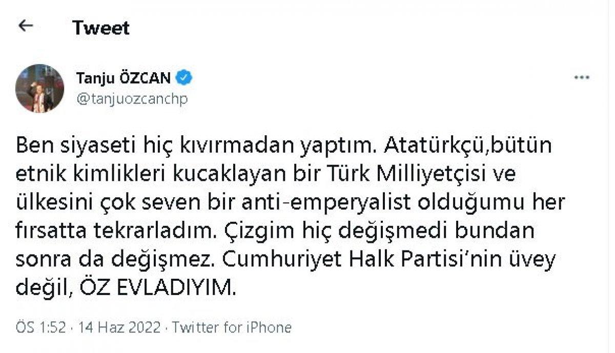 İhraç talebiyle disipline sevk edilen Tanju Özcan açıklama yaptı