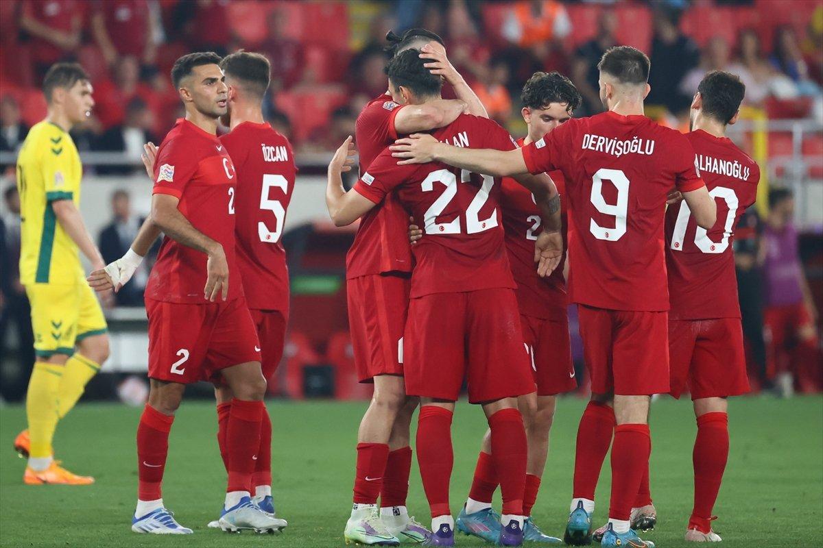 Türkiye Uluslar Ligi'nde Litvanya'yı 2-0 yendi