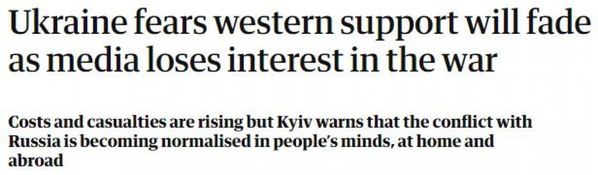 Ukrayna, Batı'nın desteğinin azalmasından endişe ediyor