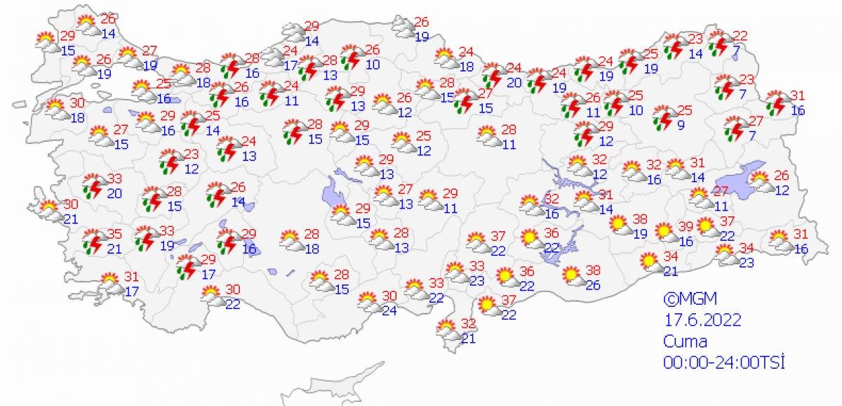 Meteoroloji'den 43 il için sarı ve turuncu kodlu uyarı