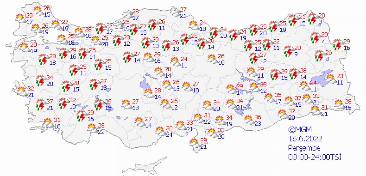 Meteoroloji'den 43 il için sarı ve turuncu kodlu uyarı