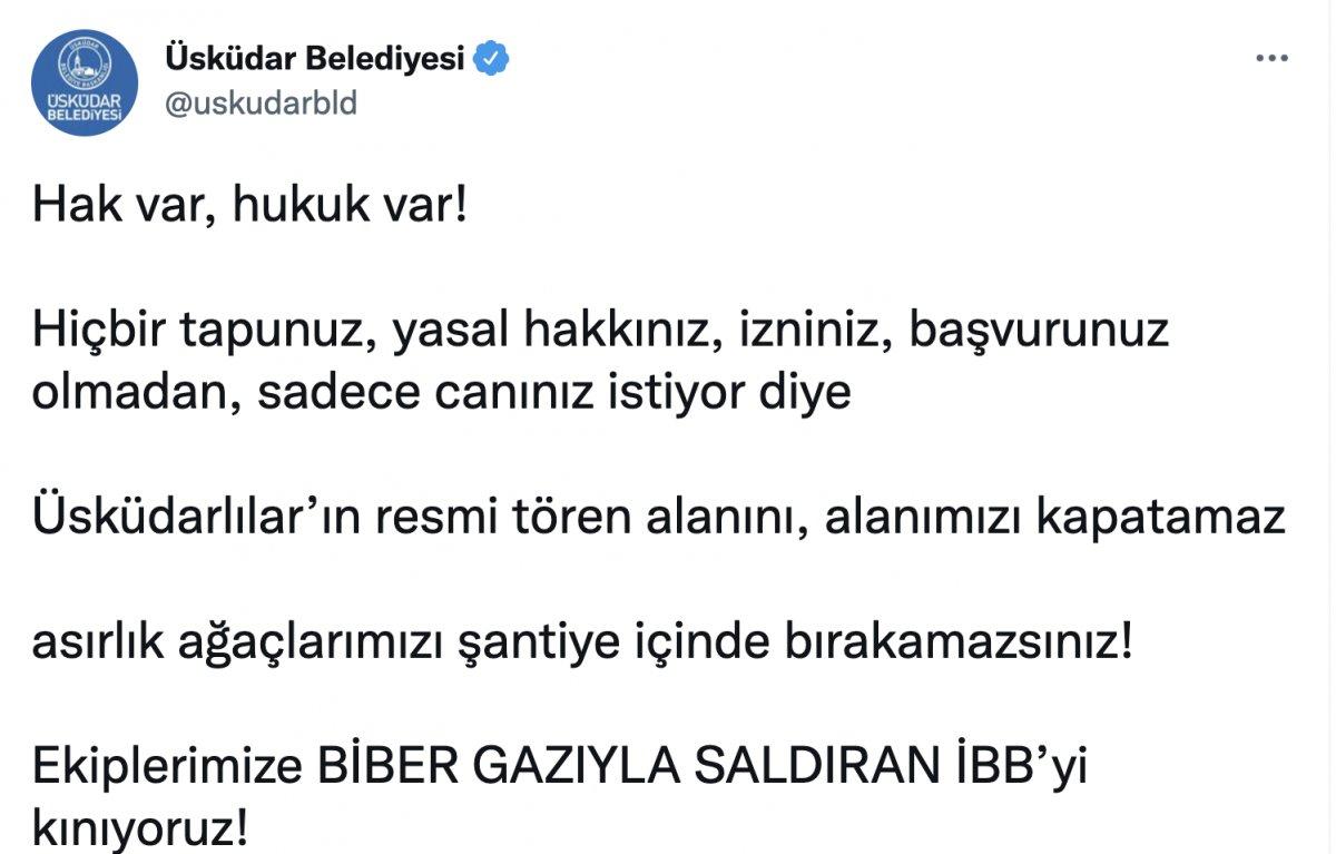 İBB ve Üsküdar zabıtaları arasında gerginlik