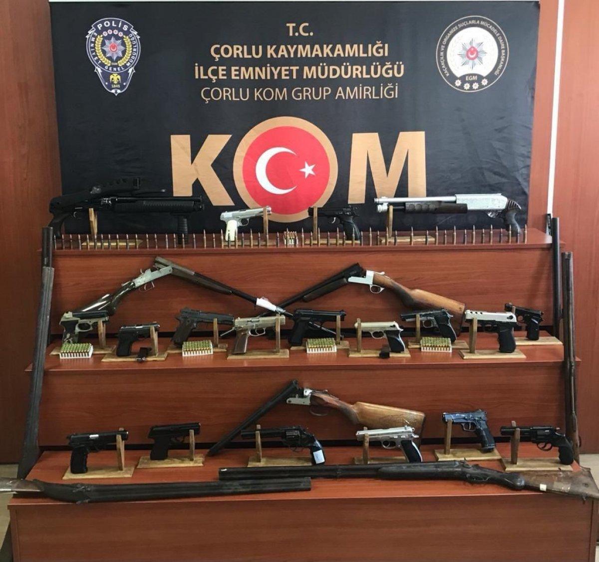 Tekirdağ'da silah kaçakçılığı operasyonu: 26 gözaltı