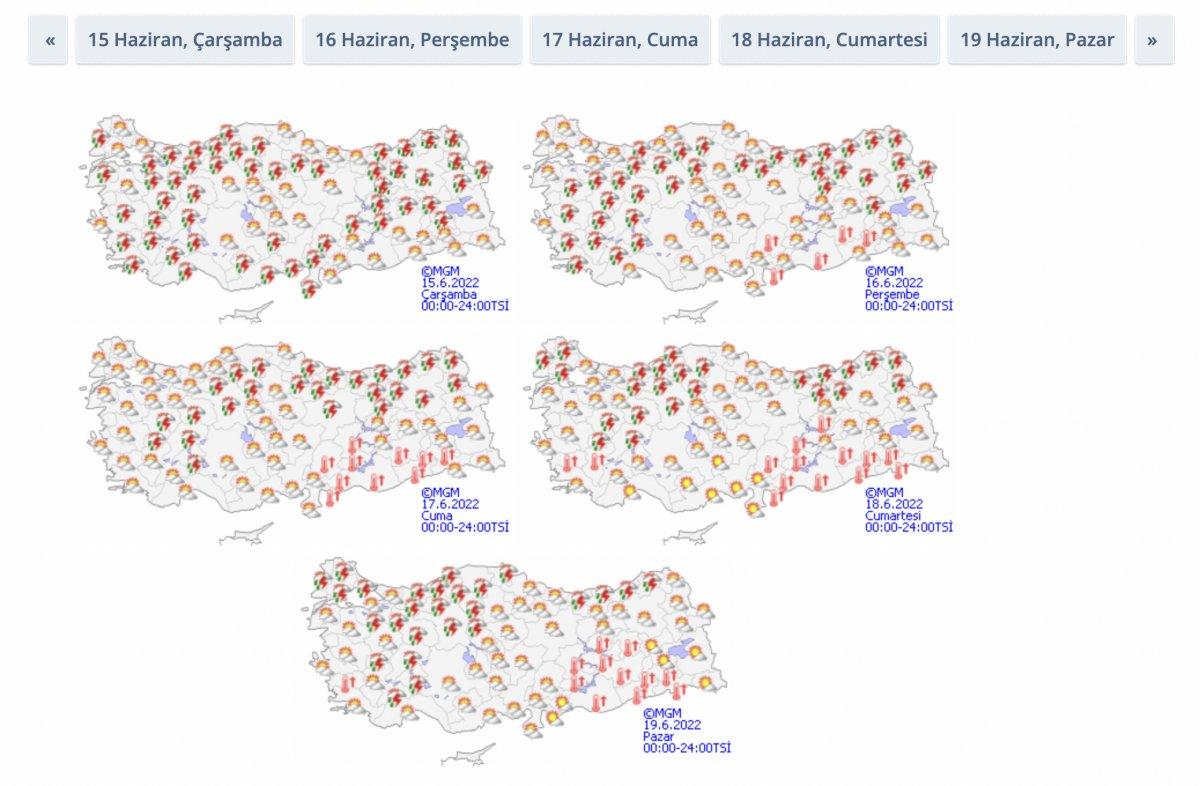 Meteoroloji'den birçok ilde şiddetli yağış uyarısı