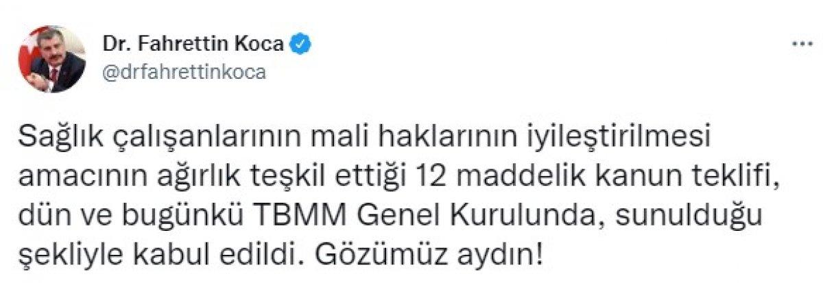 Sağlık çalışanlarının mali haklarını iyileştiren teklif, TBMM'de kabul edildi