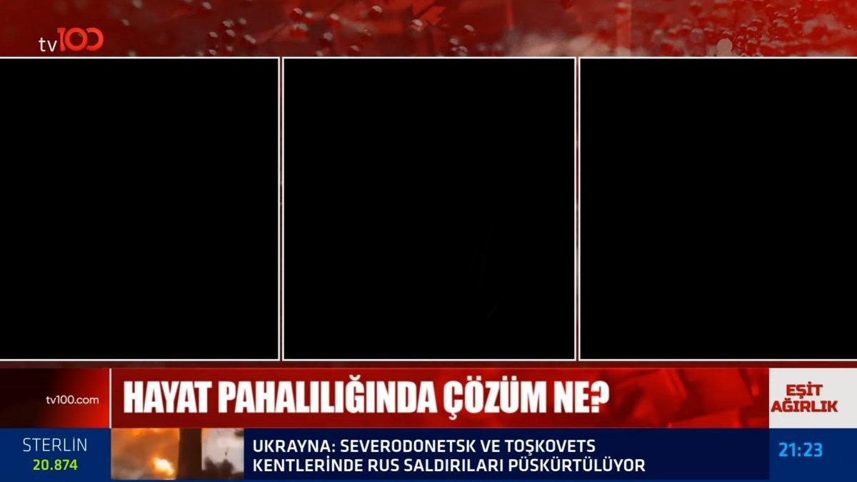 TV100'de canlı yayındaki tartışma sırasında elektrikler gitti