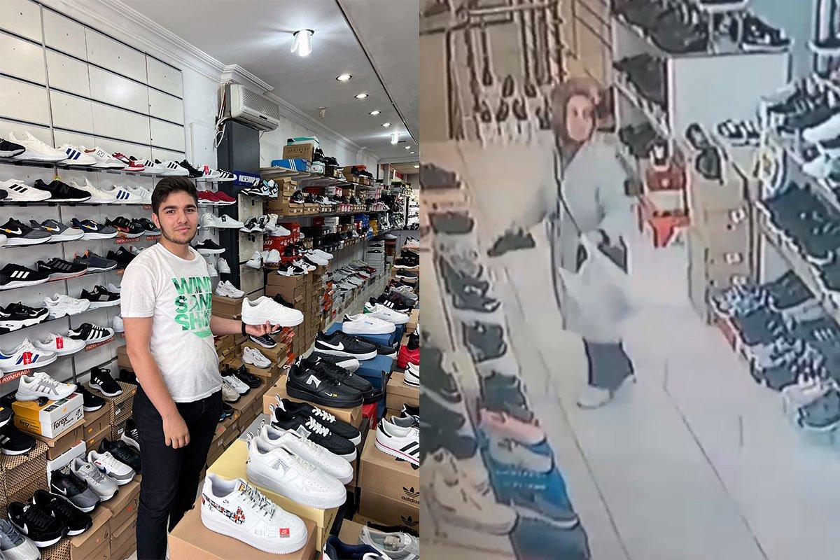 Esenyurt'ta yeni ayakkabıyı eskisiyle değiştirerek çaldı