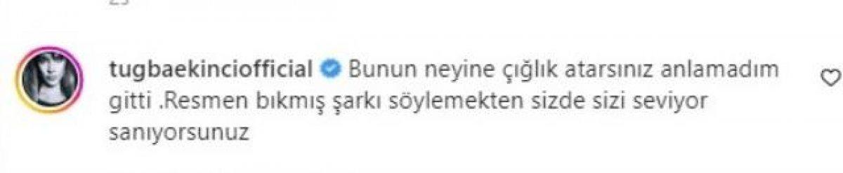 Tuğba Ekinci, Tarkan'ı eleştirdi