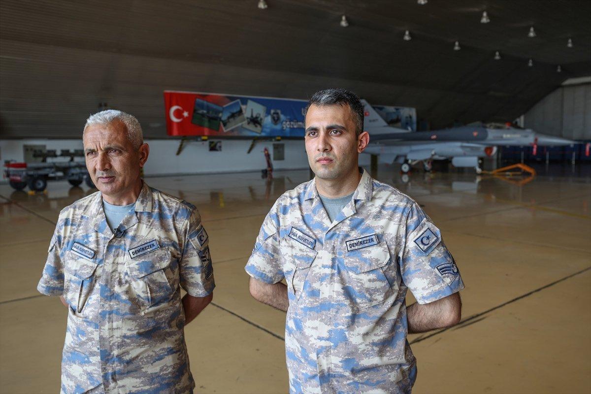 Baba ile oğlu, 9'uncu Ana Jet Üssü'nde birlikte görev yapıyor