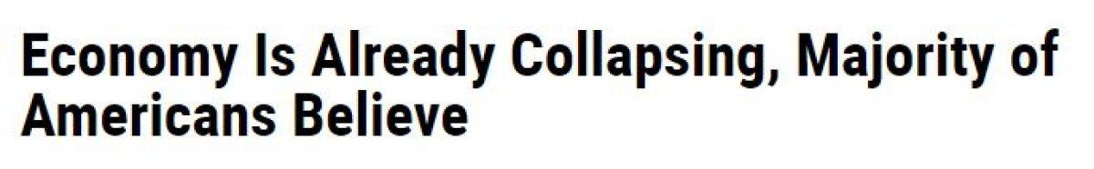 Amerikalıların çoğu, ülke ekonomisinin çökmekte olduğuna inanıyor
