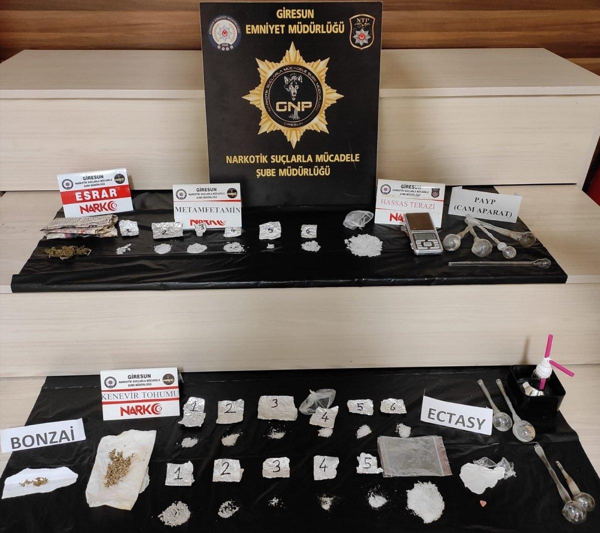 Giresun'da, uyuşturucu operasyonu:10 gözaltı