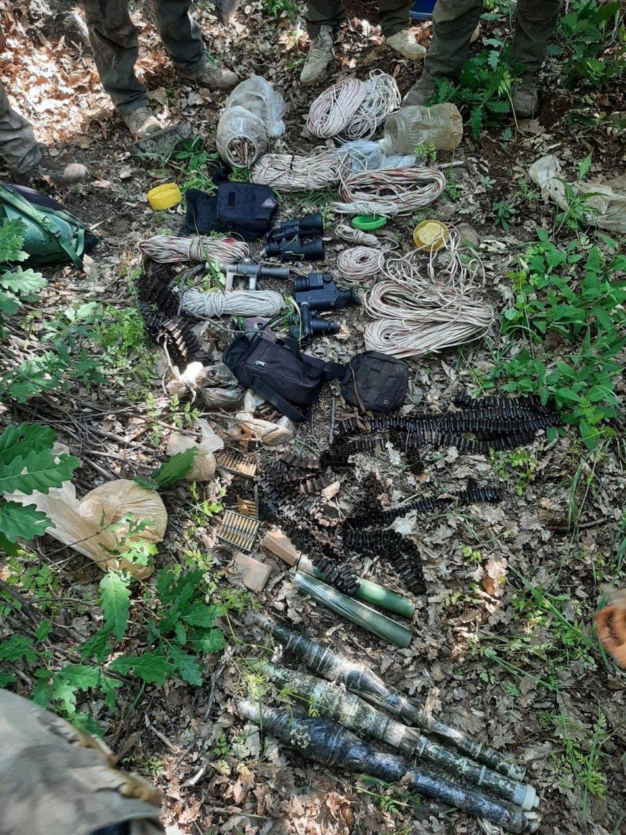 Tunceli’de 6 sığınak içinde çok sayıda mühimmat ele geçirildi