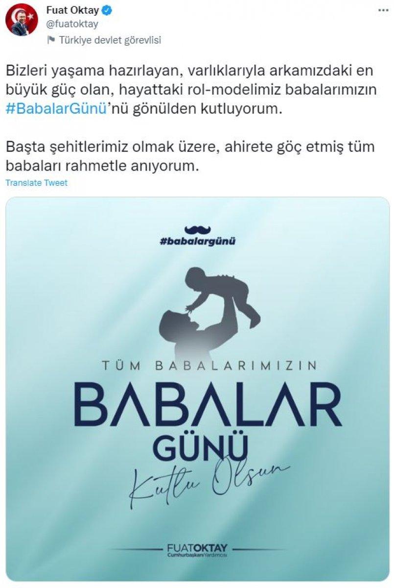 Fuat Oktay'ın Babalar Günü mesajı