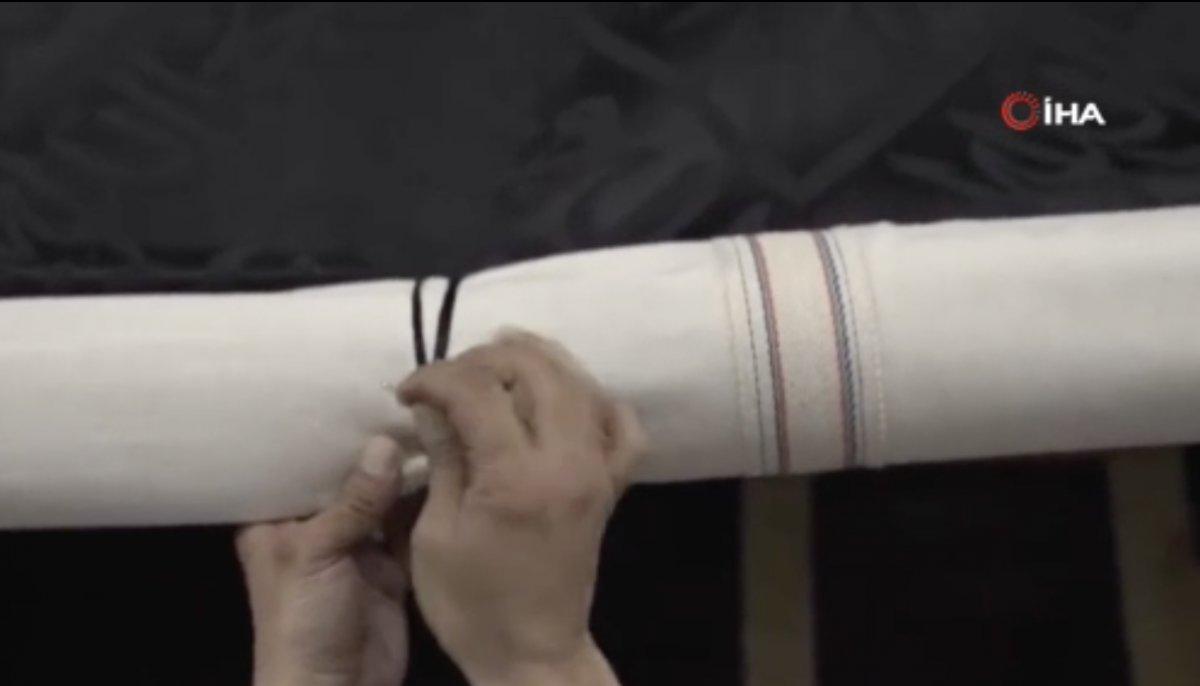 Kabe örtüsü 3 metre yukarı çekildi