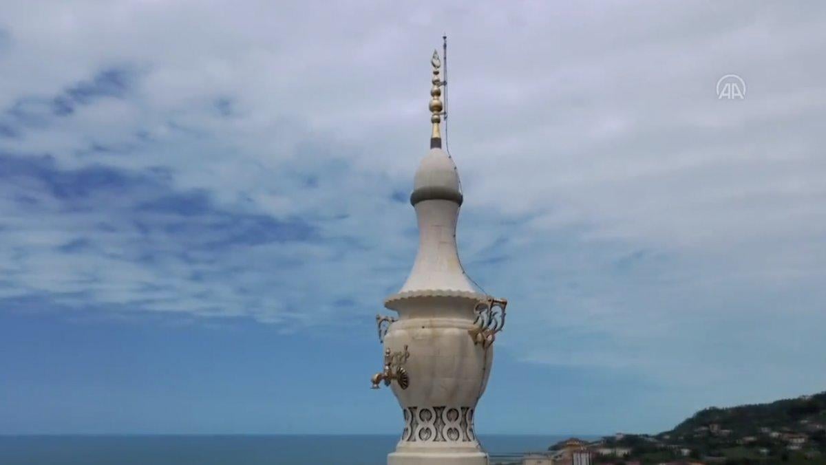 Giresun'da semaver şeklinde minare: Çayımızı tanıtmak istedik