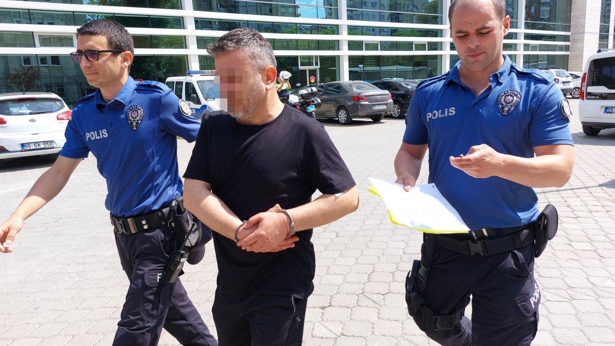 Samsun'da kavgada yaralanan şüpheli, karnını tutarak cezaevine gitti