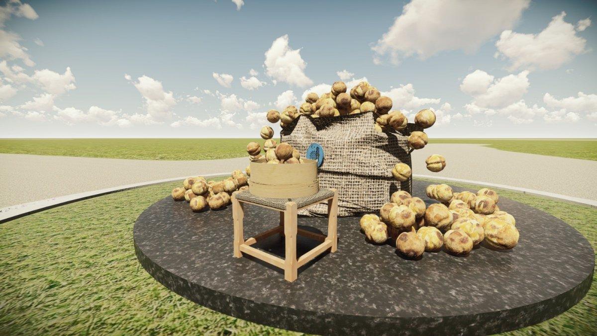 Çorum'da Çevreyolu Binevler Kavşağına ay yıldız totemi