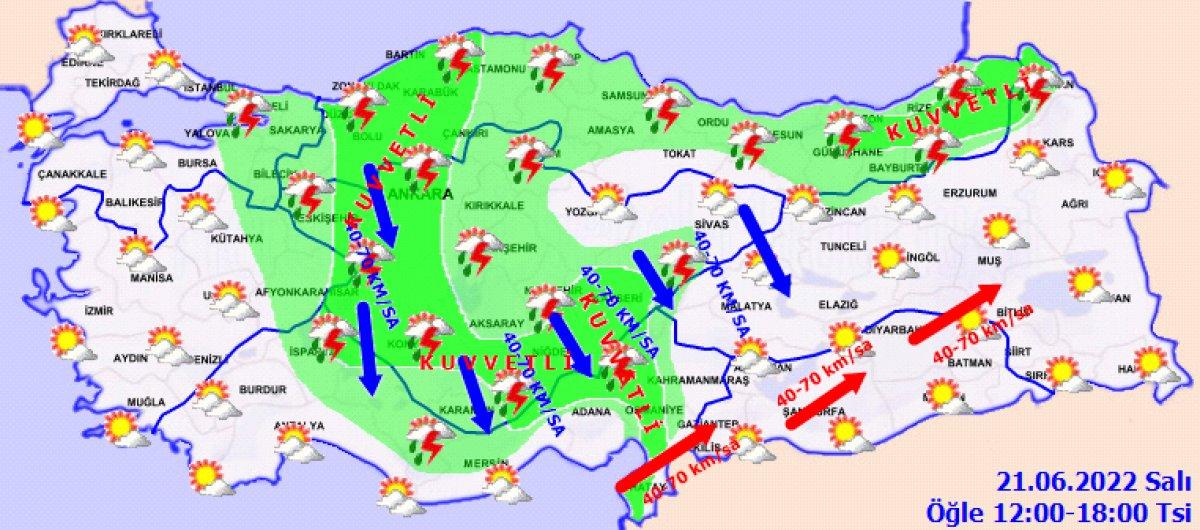 Meteoroloji'den, 32 il için kuvvetli yağış uyarısı
