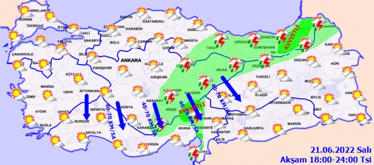 Meteoroloji'den, 32 il için kuvvetli yağış uyarısı