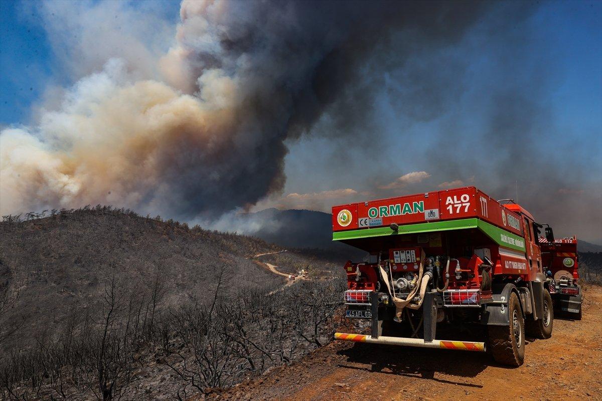Marmaris yangınının uydu görüntüleri