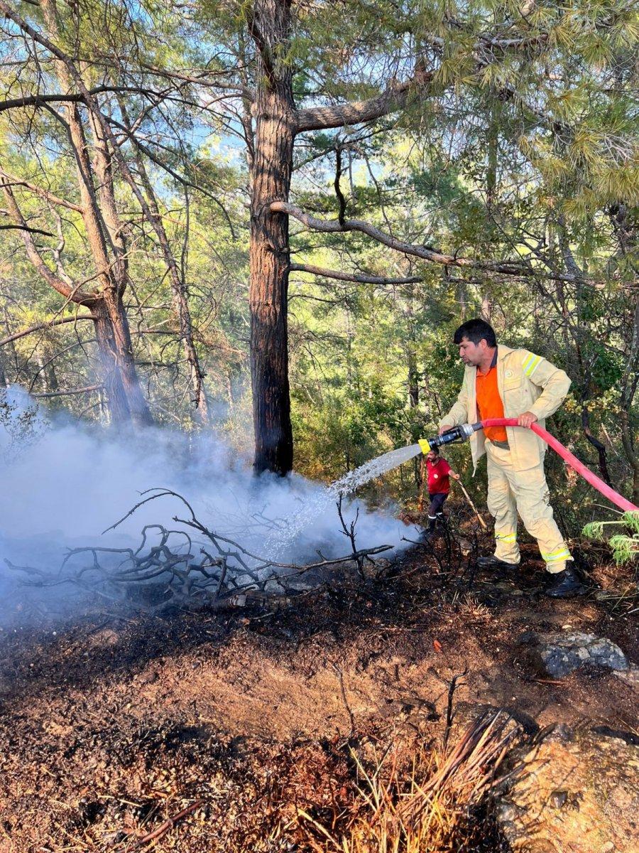 Antalya'da, 2 farklı noktada çıkan yangın söndürüldü