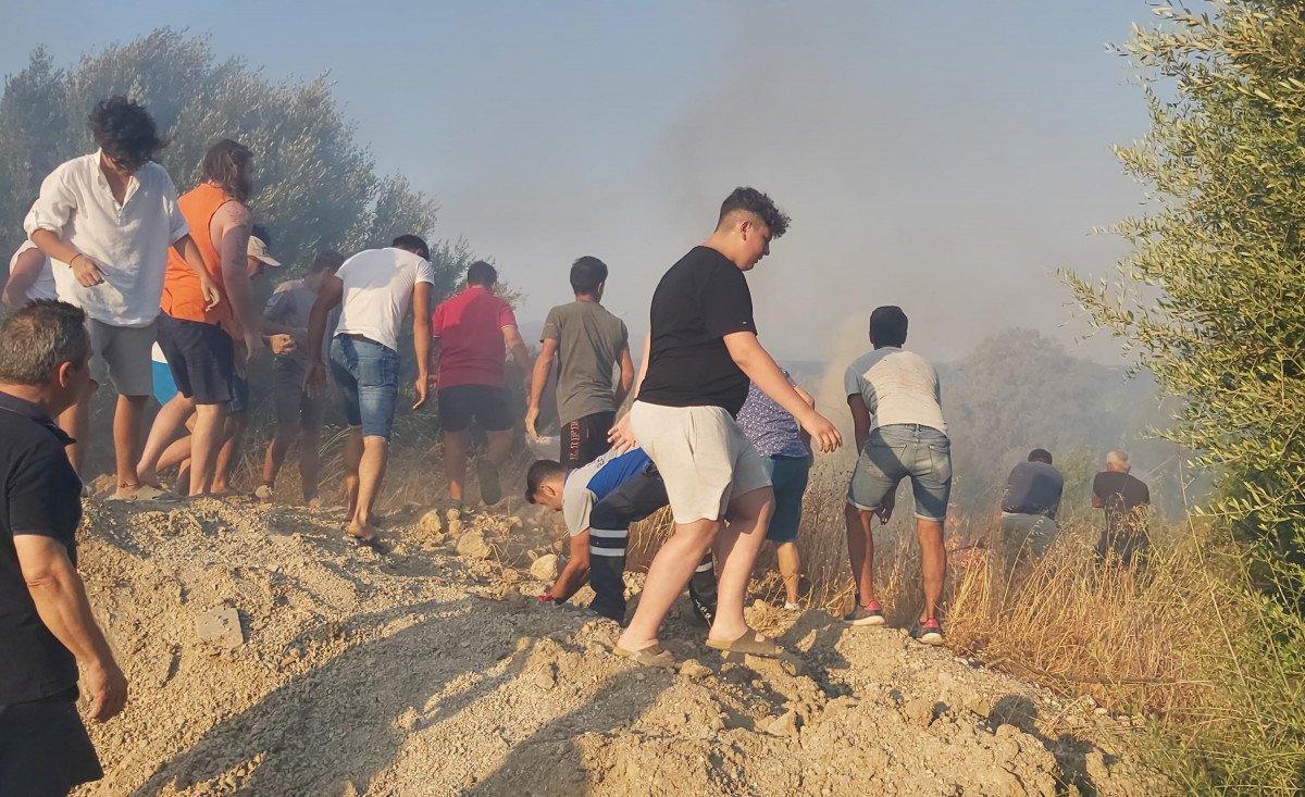 Datça'da otluk alanda çıkan yangın söndürüldü